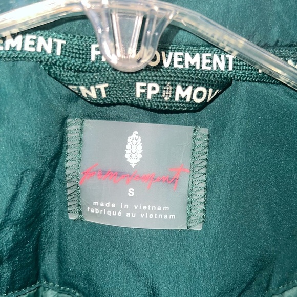 Free People Movement Off The Bleachers Coaches Women's Jacket Emerald Green Sm - Picture 9 of 14